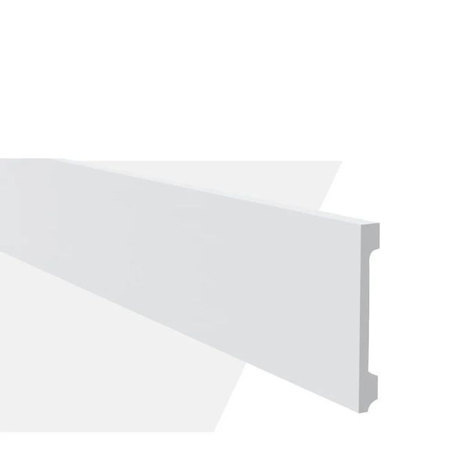 Rodapé Poliestireno Branco 15cm x 200cm Liso FN15 13mm GART